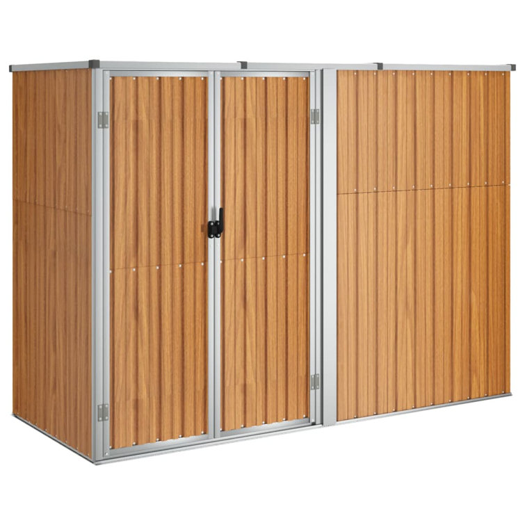 Garten Living 229 cm x 91 cm Werkzeugschuppen Alyese aus Stahl Wayfair.de